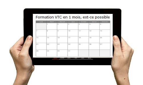 Formation VTC en 1 mois, est-ce possible